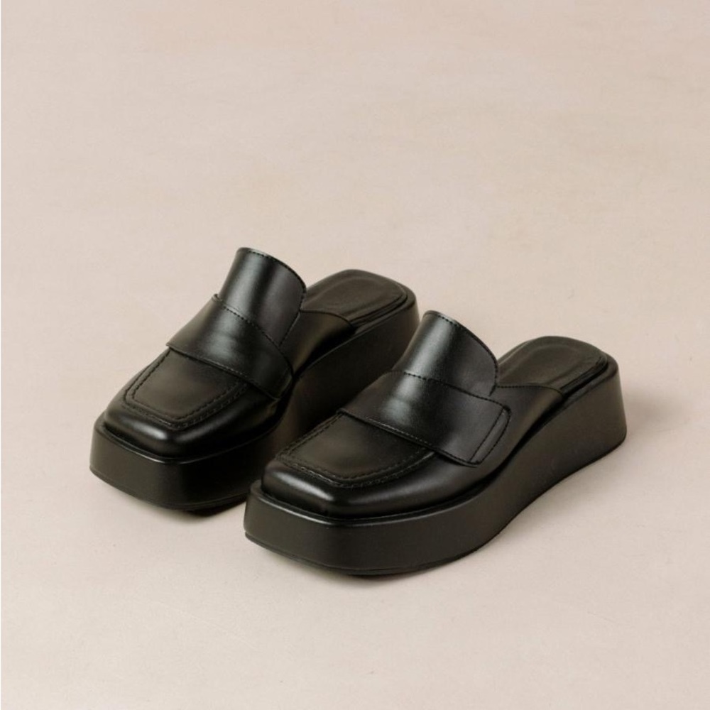 ALOHAS Tempera Svegan Black Mules Size 39